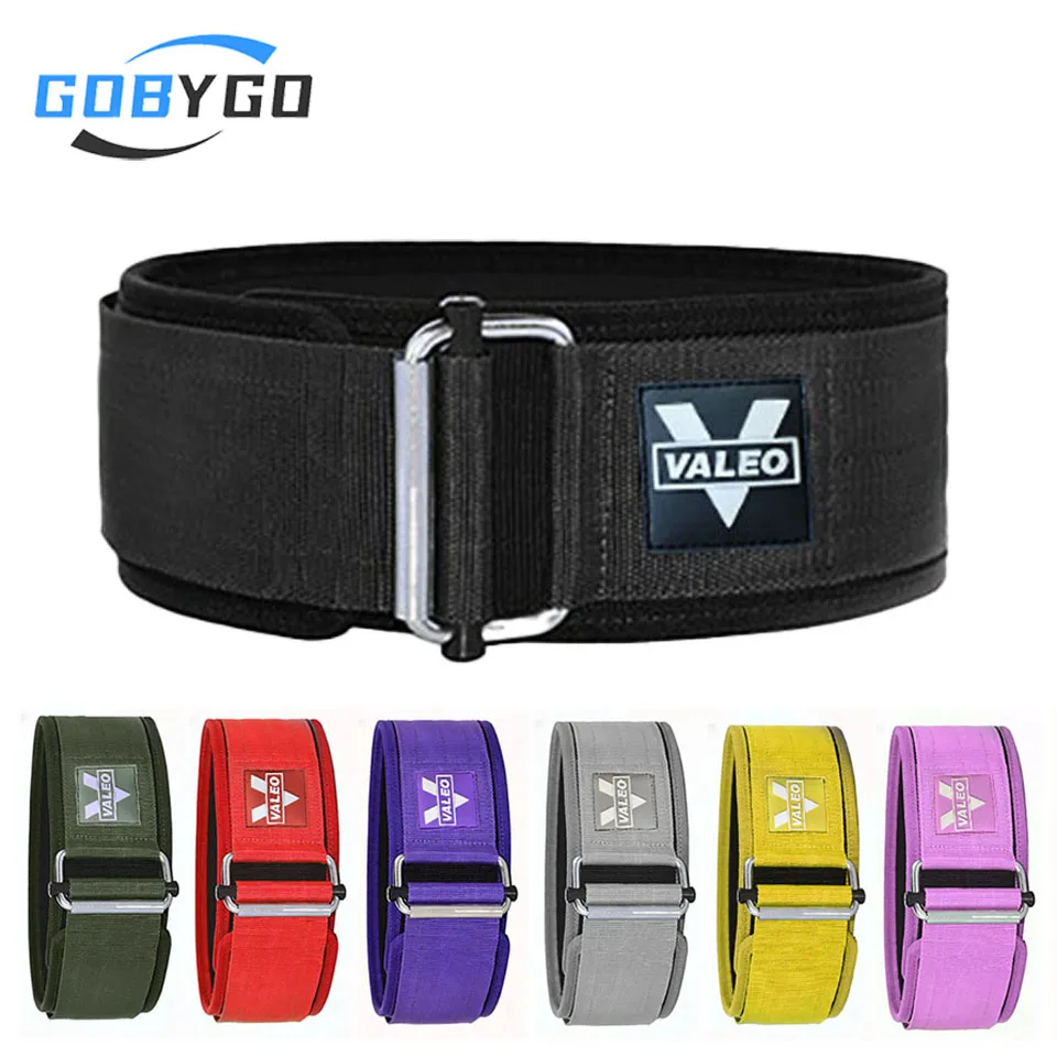 GOBYGO 1Pcs Fitness Weightlifting Belt Squat Pull-Up Gym Strength Lifting Adjustable Lumbar Support Metal Buckle Cross Training