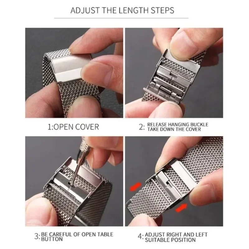 TicWatch Atlas Pro 5 Smartwatch 스테인레스 스틸 손목 밴드용 24/22/20mm 금속 시계 스트랩