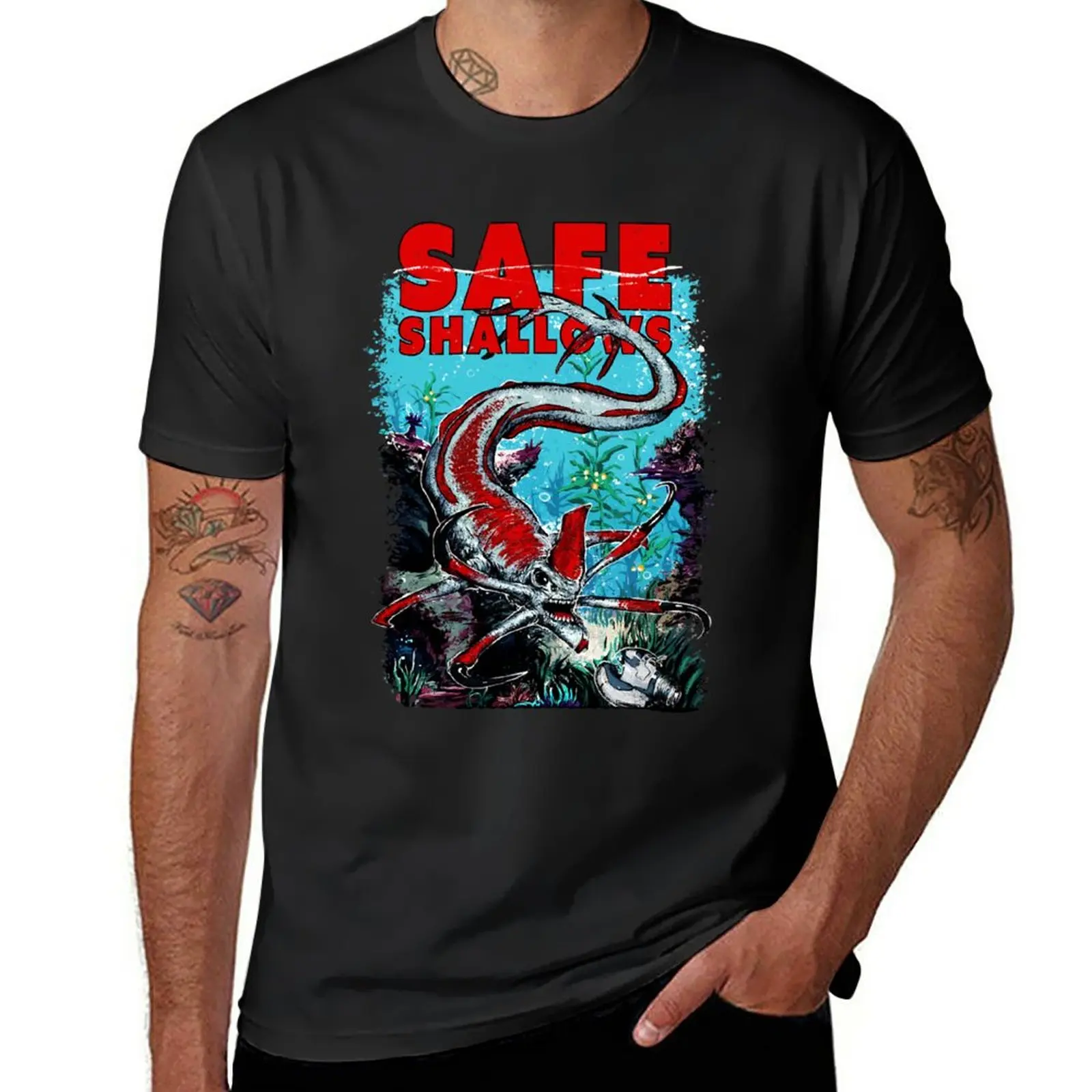 Subnautica Video Game Safe Shallows T-Shirt anime clothes tops mens cotton t shirts