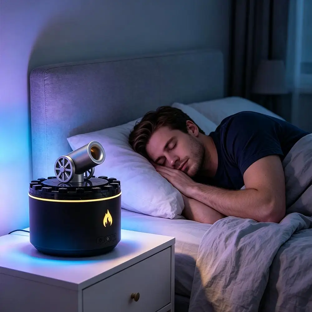 Creative fort colorful crack aromatherapy Machine Household Desktop small ultrasonic smoke ring humidifier