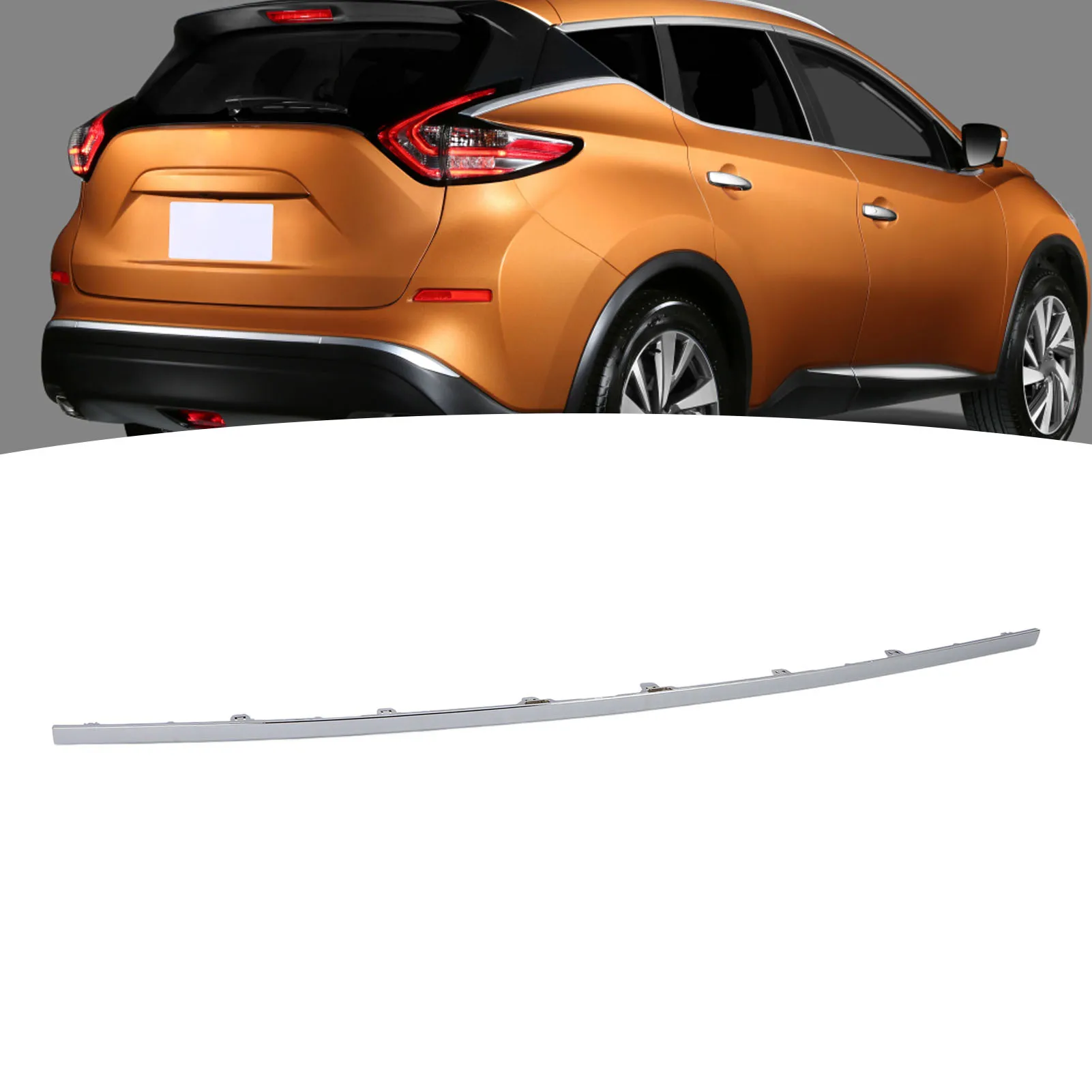 

Rear Bumper Chrome Molding Trim 85072-5AA0A - Rear Bumper Center Molding Strip for Murano 2015-2020, Stylish Exterior Accessory