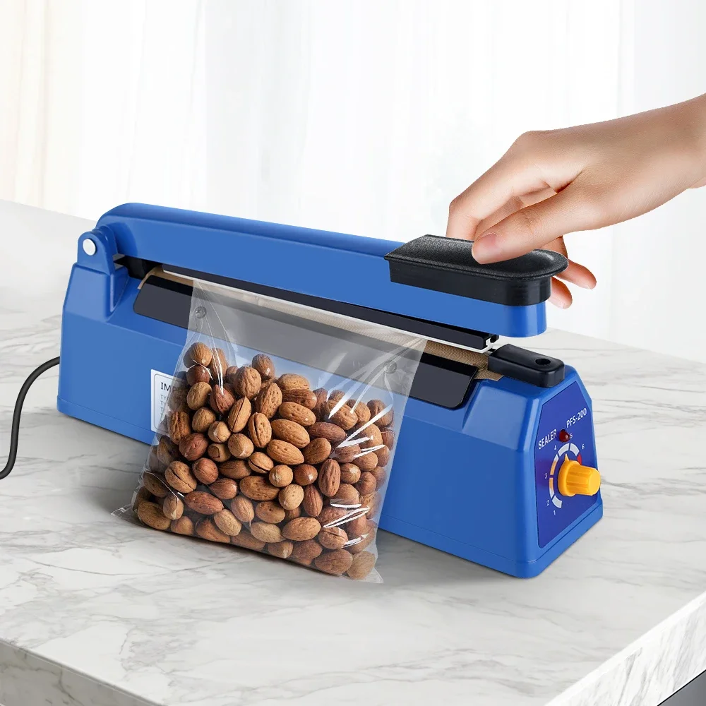 Sealing Machine Heat Sealer 8 Adjustable Levels 220V 200mm Impulse Sealer for Plastic Foil Kraft Food Packaging Kitchen view 3