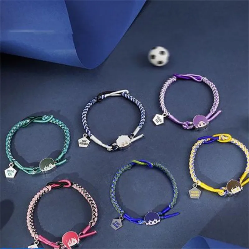 Anime Game BLUE LOCK Cosplay Rin Itoshi Nagi Seishiro Mikage Reo Isagi Yoichi Nylon Woven Hand Rope Bracelet Souvenir Gift