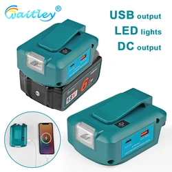 Adapter latarki do akumulatora Makita 14V 18V z lampą LED Wyjście USB Wtyczka Power bank Zestaw przedłużający Akcesoria zewnętrzne