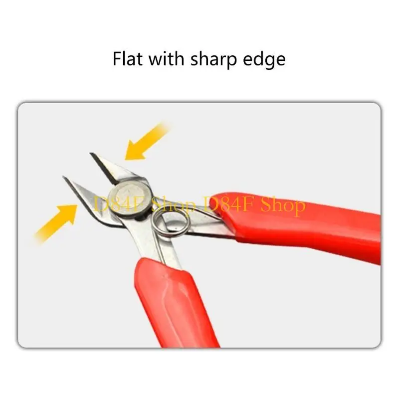 D84F Electrical Wire Cable Cutters High Leverage Side Snips Flush Pliers Professional Hand Tool with Ergonomic Handle