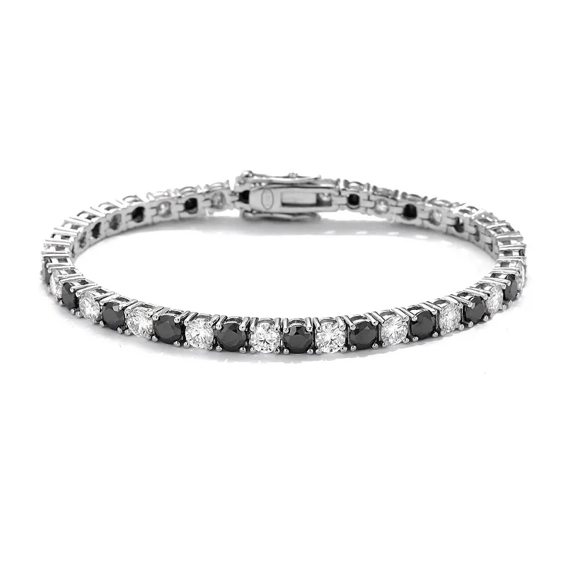 30Points50Women's Light Luxury and Simplicity Temperament and Fully-Jewelled Sterling Silver Diamond Bracelet