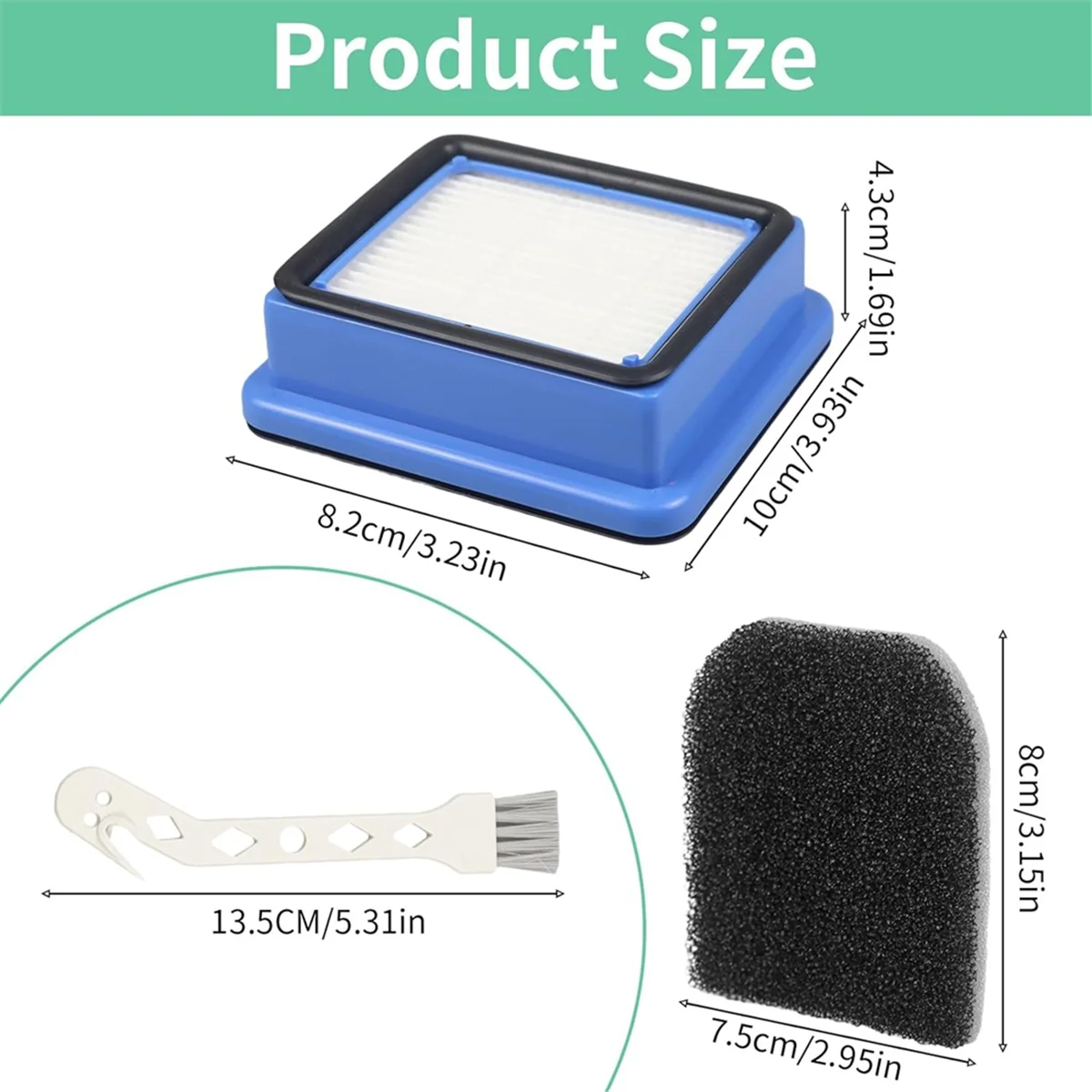 مجموعة ملحقات مرشح A58E-4QX7 لقطع غيار المكنسة الكهربائية AEG ASKW1 QX6 QX7 QX8-2 مع مرشحات ما قبل المحرك ومرشحات قابلة للغسل