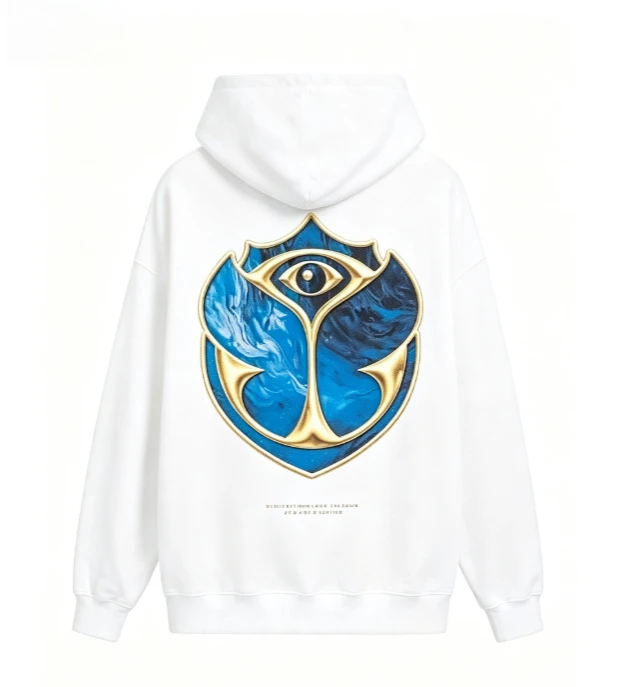 2026 new Printed golden shield totem, featuring the all-seeing eye design. Unisex pullover hoodie.