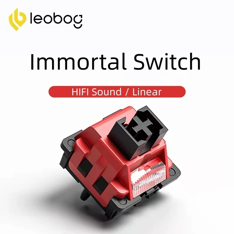 LEOBOG Immortality Switch Linear Switch HiFi Sound Pre Lubed Switch POM 5 Pin 35gf RGB SMD MX Switch for Mechanical Keyboard DIY