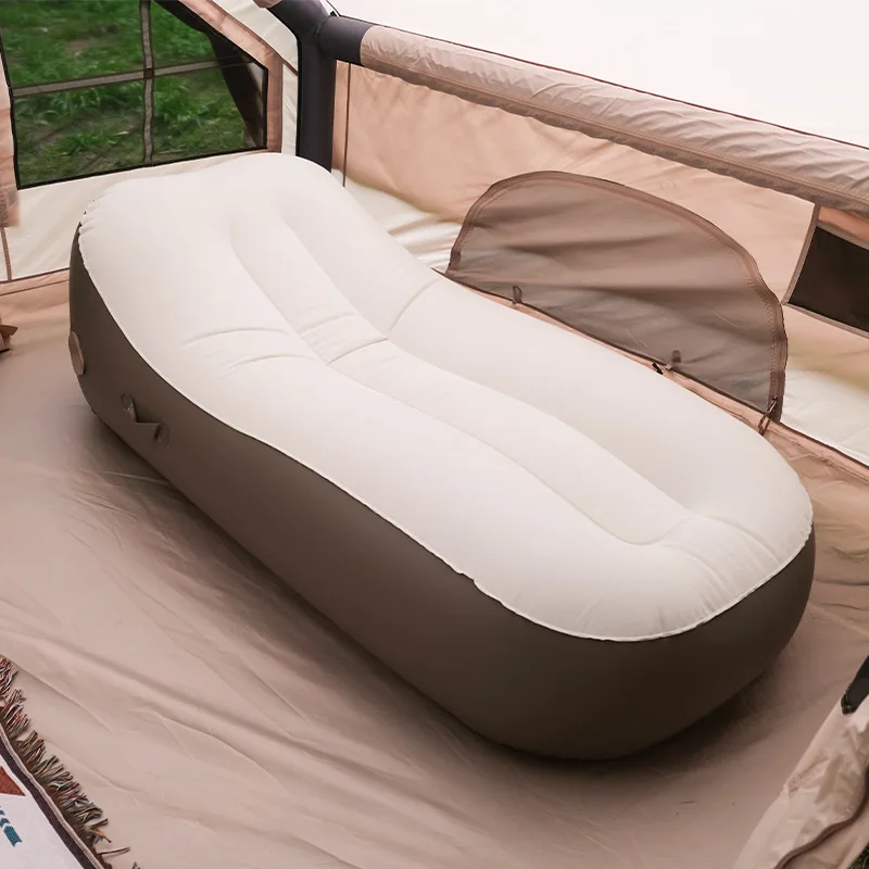 New Camping Self Inflatable Lazy Sofa Outdoor Inflatable Cushion Bed Seat Single person Widening Folding Lying Chair Sofa Bed