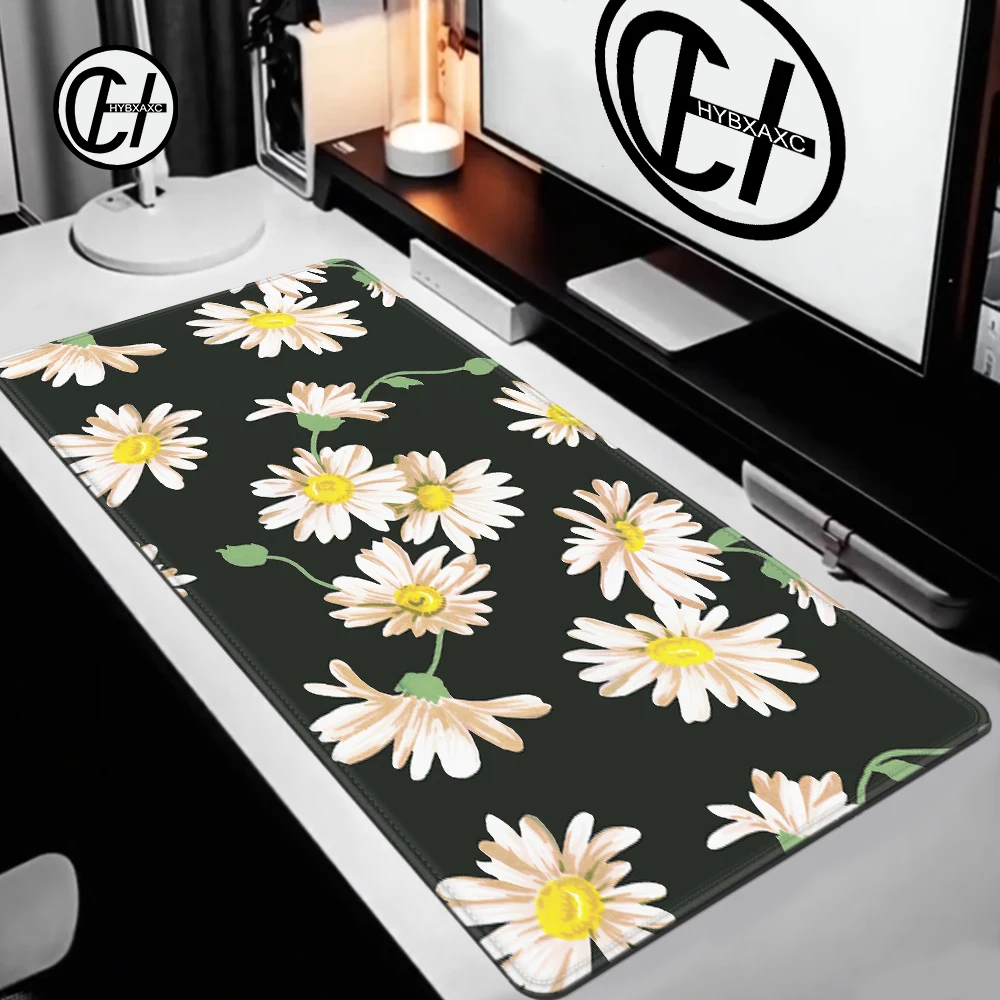 

Daisy Chrysanthemum Mouse Pad Cute HD Desk Pad Extended Gaming Keyboard Mats Large 120x60cm XXL Gamer Mousepad