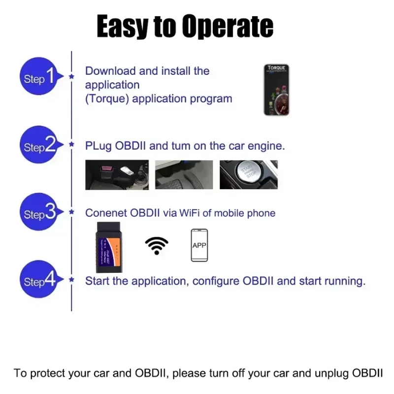 WiFi Mini ELM327 OBD2 Code Reader Scanner V1.5 Upgraded Car Diagnostic Tools For Android/IOS/PC OBD2 16PIN Interface image 3