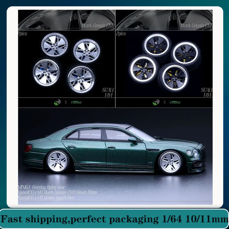 SpeedCG 1/64 Car Modified Wheel Hub Rubber Tires Resin Wheels 69/68/67 10/11mm Suitable for 1:64 Static Model Cars Holiday Gifts