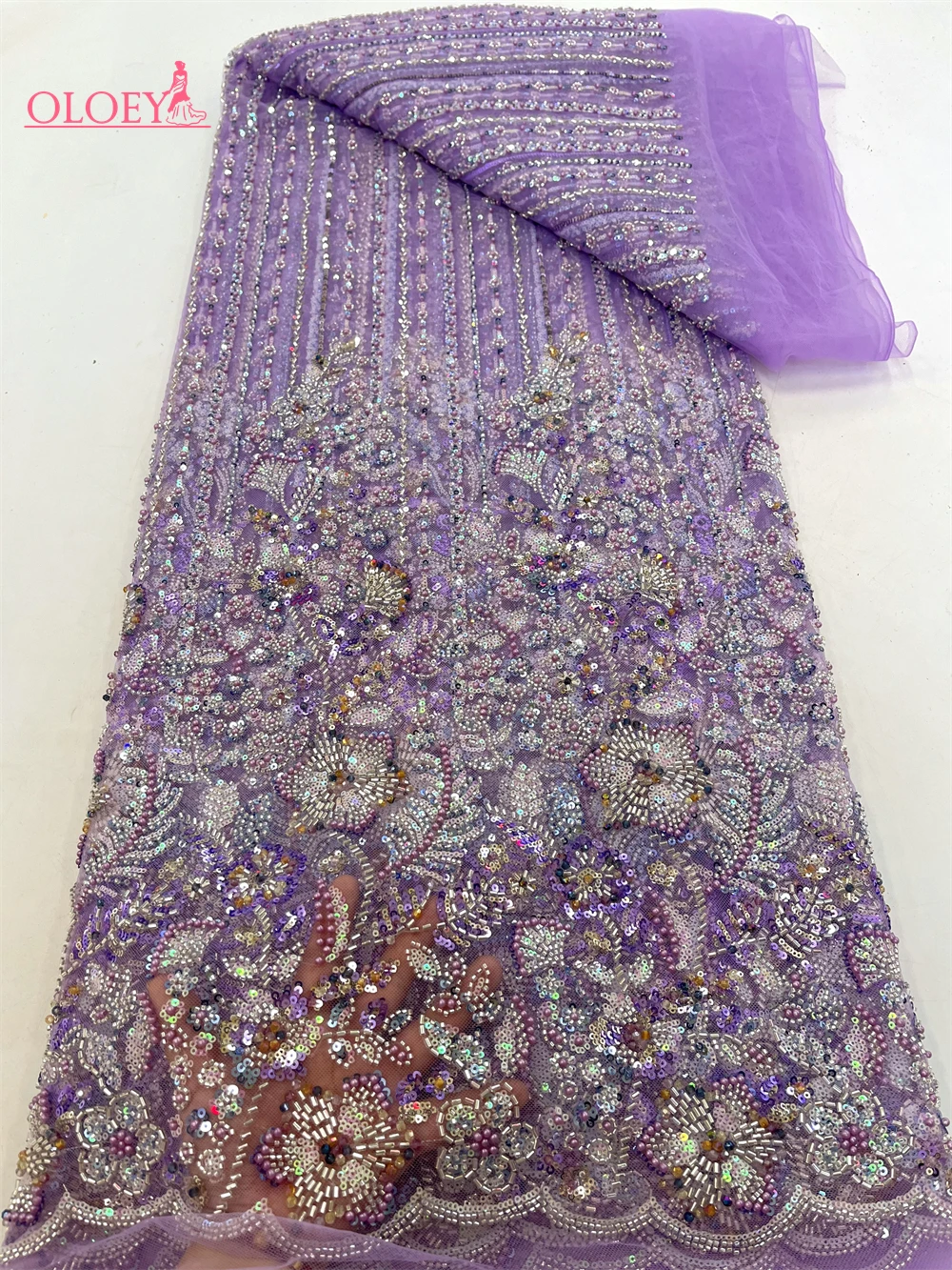 ใหม่ High-End หรูหราภาษาฝรั่งเศสคําเย็บปักถักร้อย Heavy เจ้าบ่าวลูกไม้ผ้าแอฟริกันไนจีเรียพร้อมเลื่อมผ้าสําหรับงานแต่งงาน