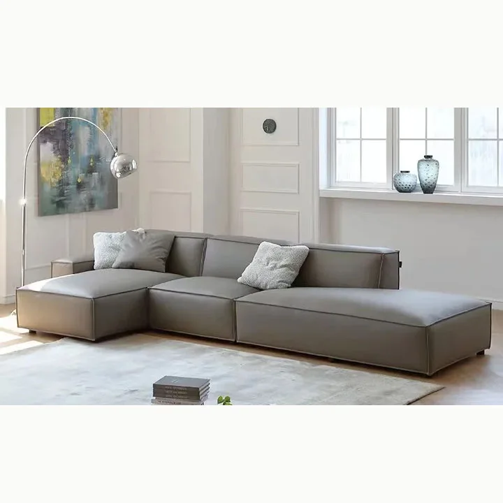 design living room sofa furniture luxury leather high density foam sofa set  combination sofa