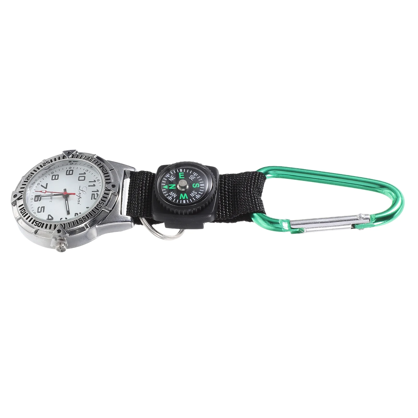 ساعة جيب للرجال بمشبك لساعات Carabiner Compass Clip-on Mountaineering Nurse Man