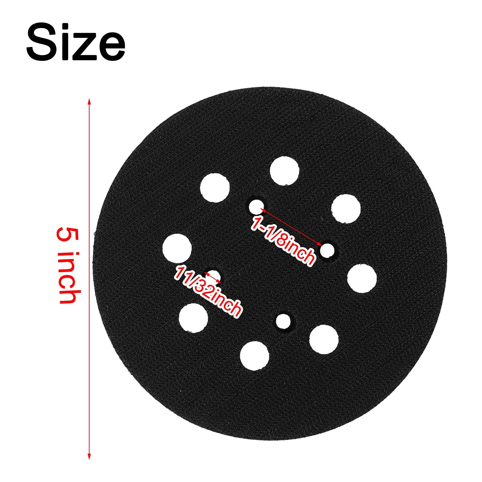 125mm 5 Inch Sander Pad 8-Holes 4 Nails Backing Sanding Disc Pad Hook And Loop Sanding Pads For RS290 RS241 Sander Polishing