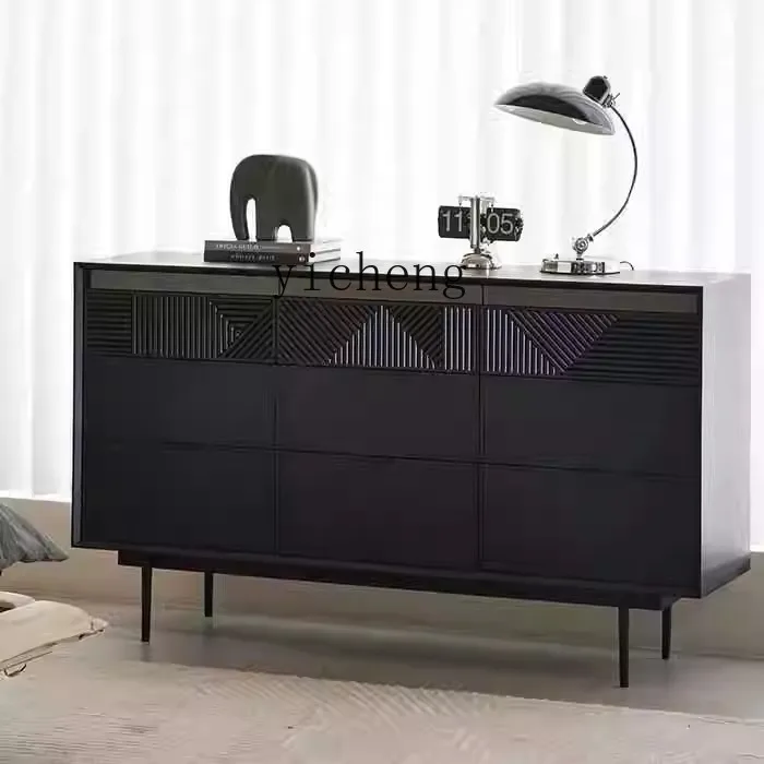 r8.11- chest cabinet living room wall locker retro bedroom light luxury large capacity storage cabinet