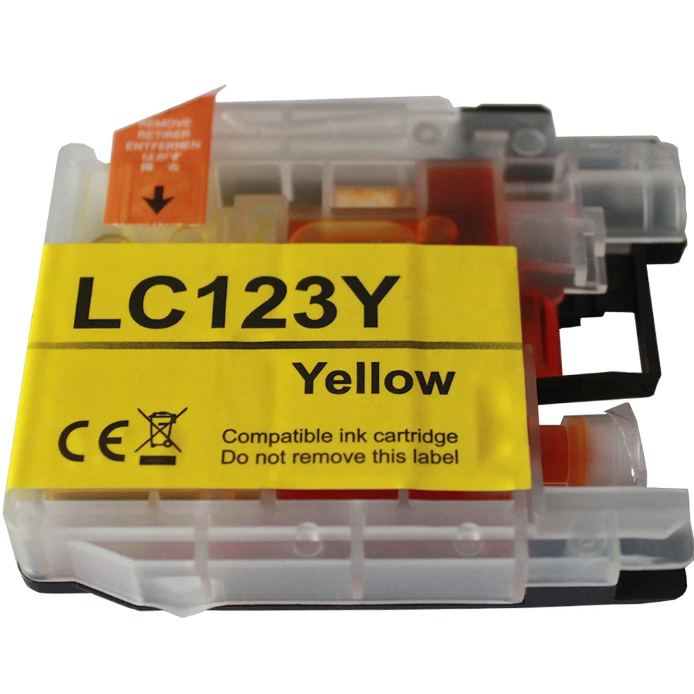 4pcs Compatible LC121 LC 123 LC123 ink cartridge For Brother DCP-J552DW/DCP-J752DW/MFC-J470DW/MFC-J650DW Inkjet Printer