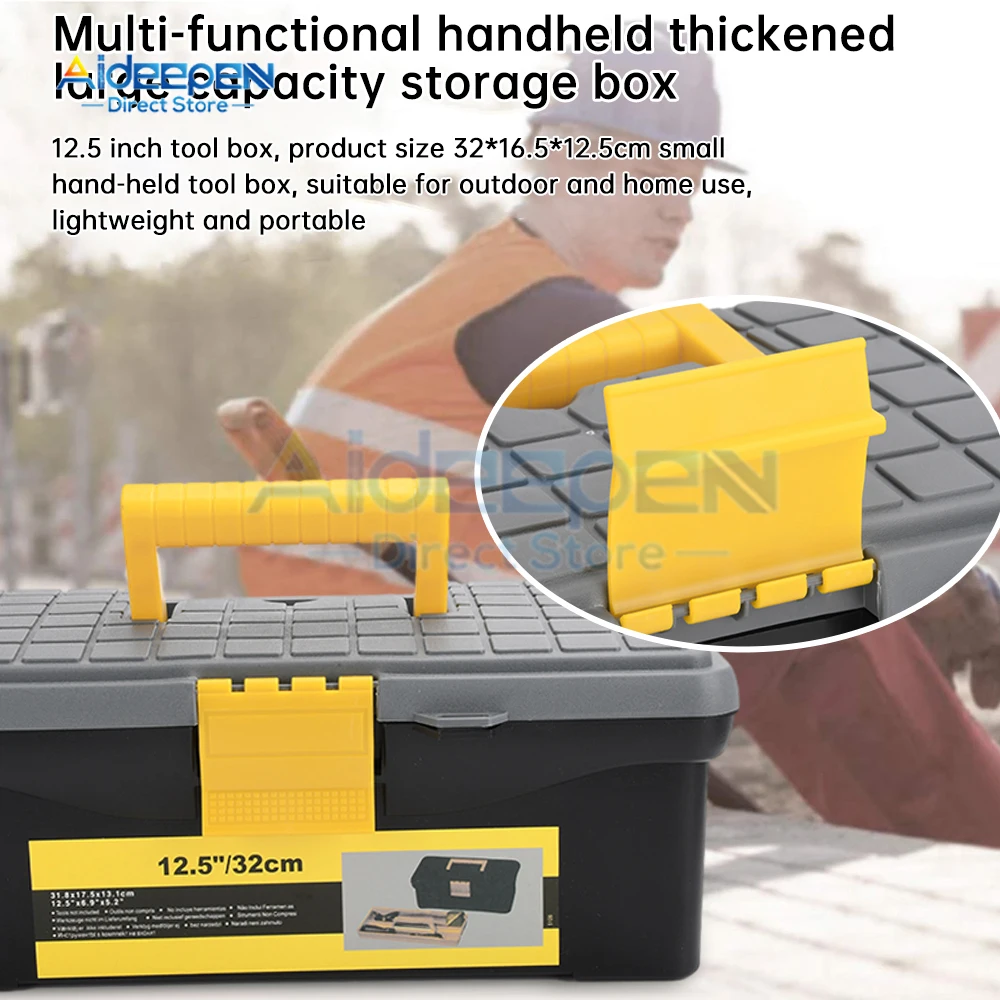 Multifunctional Plastic Tool Parts Box Small Parts Classification Box High Hardness And Non Deformable Manual Tool With Handle