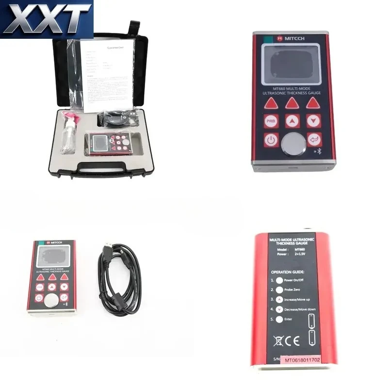 XXT Portable Digital Ultrasonic Thickness Measuring Instrument Dual Working Modes For Metal Material On-site Detection