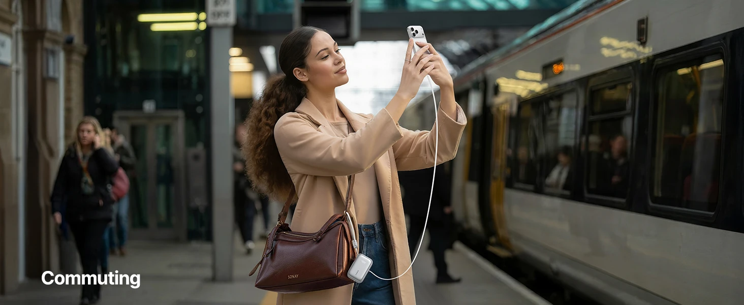 Baseus 45W Powerbank 10000mAh mit integriertem, einziehbarem USB-C-Kabel, abnehmbarem Kabel, Ladegerät 20000mAh für iPhone 18 Duo Pro Max S26 – Detail 15