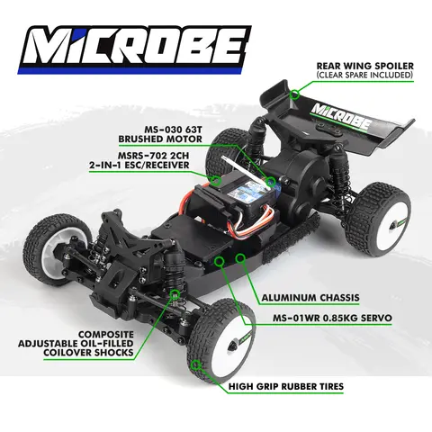 HPI Maverick Microbe 2WD Brushed 1/24 RC Electric Remote Control Model Car Off-road Buggy RTR Adults Children Toys