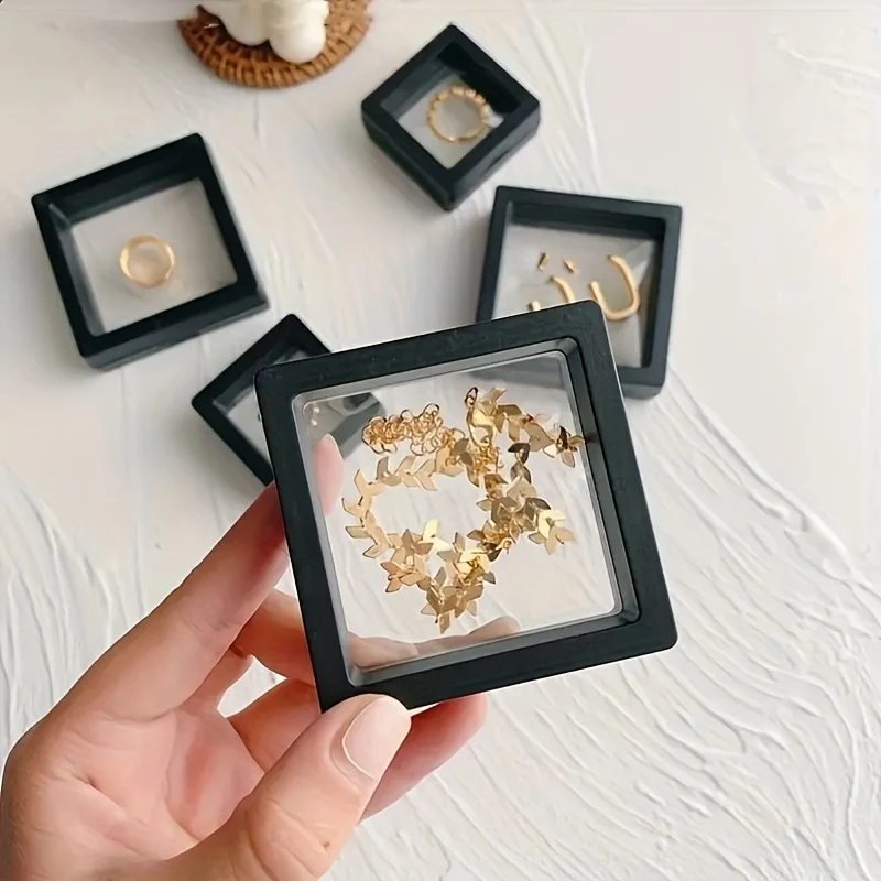 قطعتان من صناديق عرض المجوهرات والساعات والمقتنيات، لا حاجة للطاقة، مثالية لديكور المنزل، صندوق عرض لصنع المجوهرات #4