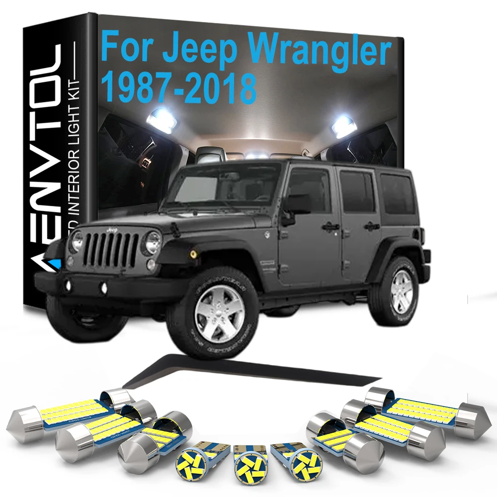 LED-Innenbeleuchtungs-Set für Jeep Wrangler YJ SJ TJ JK 1987-2013 2014 2015 2016 2017 2018 Auto-LED-Lampe