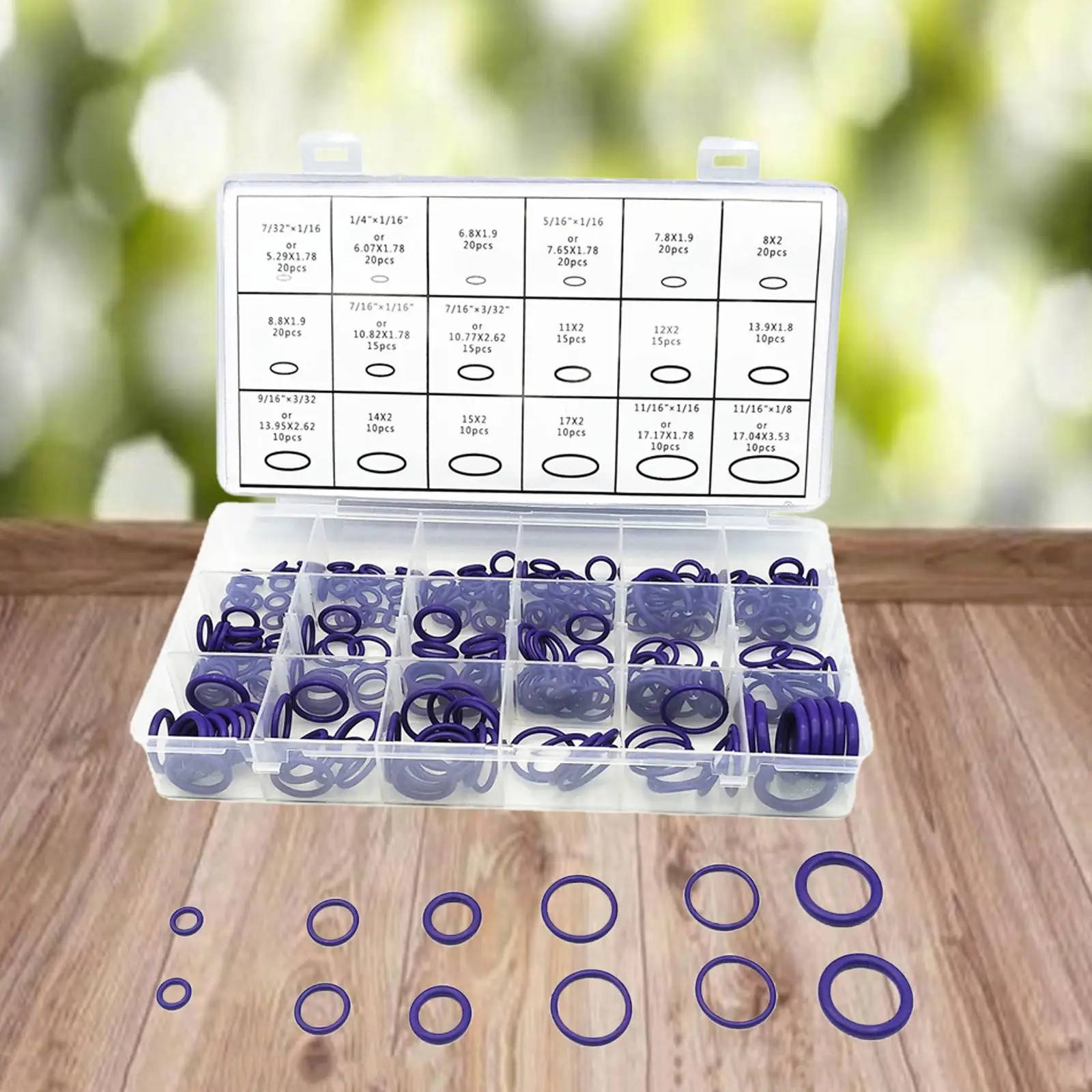 270pcs Rubber Seal O- Washer Assortment Set Abrasion Resistant Car Air