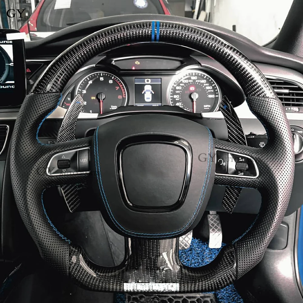 Customized Carbon Fiber Steering Wheel Fit For Audi A3 A4 A5 S3 S4 S5 2008 2009 2010 2011 2012