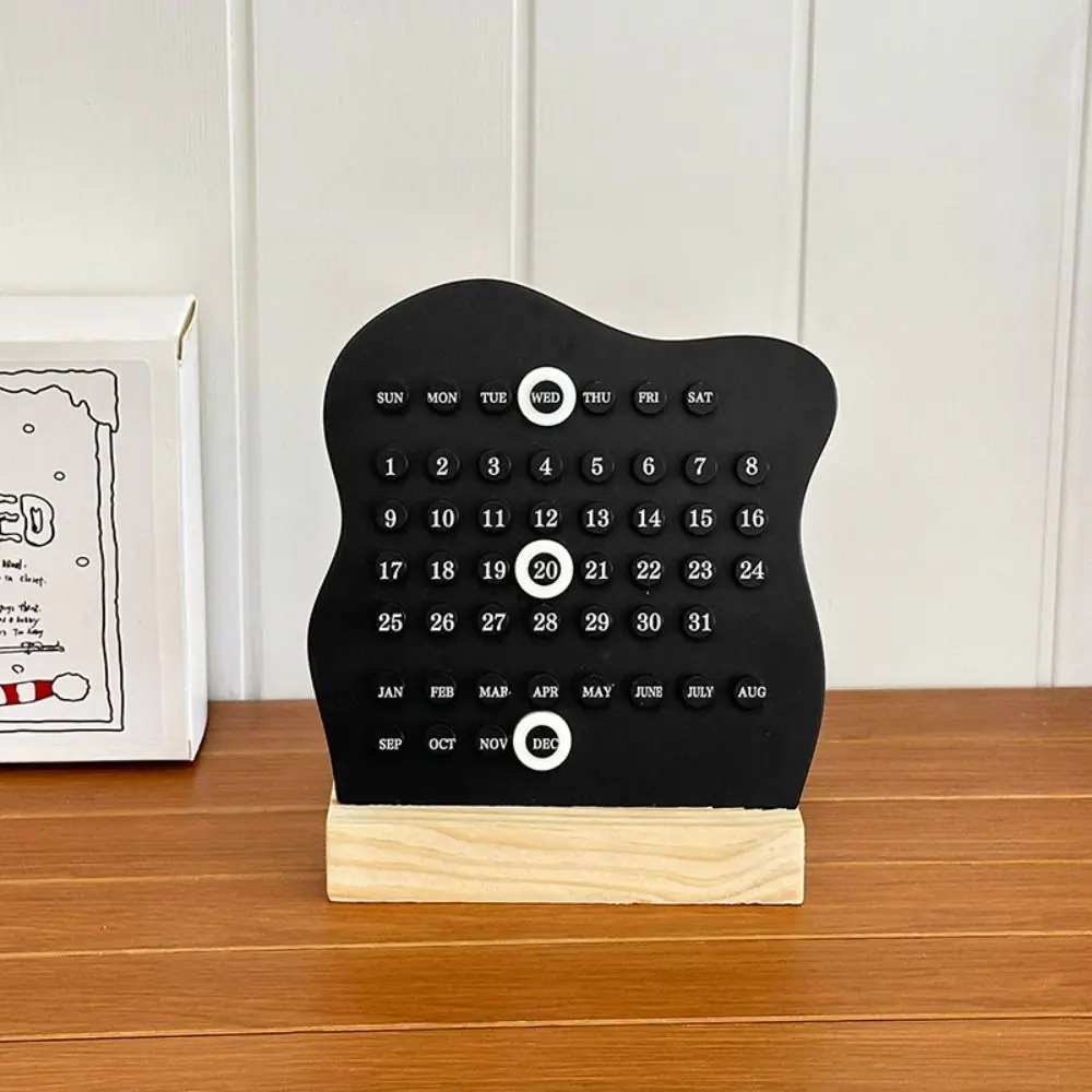 Creative Manual Perpetual Calendar 3 Rings Month Date Display Montessori Calendar Detachable DIY Time Perpetual