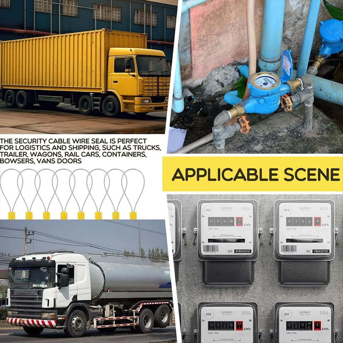 120-sigilli-in-cavo-d'acciaio-sigilli-di-sicurezza-in-metallo-numerati-per-camion-e-rimorchi-etichette-di-sicurezza-antimanomissione