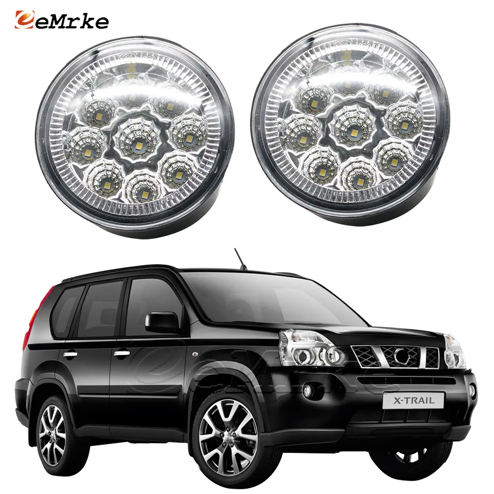 

2x Led Fog Lights Lamp Assembly for Nissan Juke Cube Murano Quest Rogue X-trail Versa C11 Tiida Latio Livina Qashqai J11 Dualis