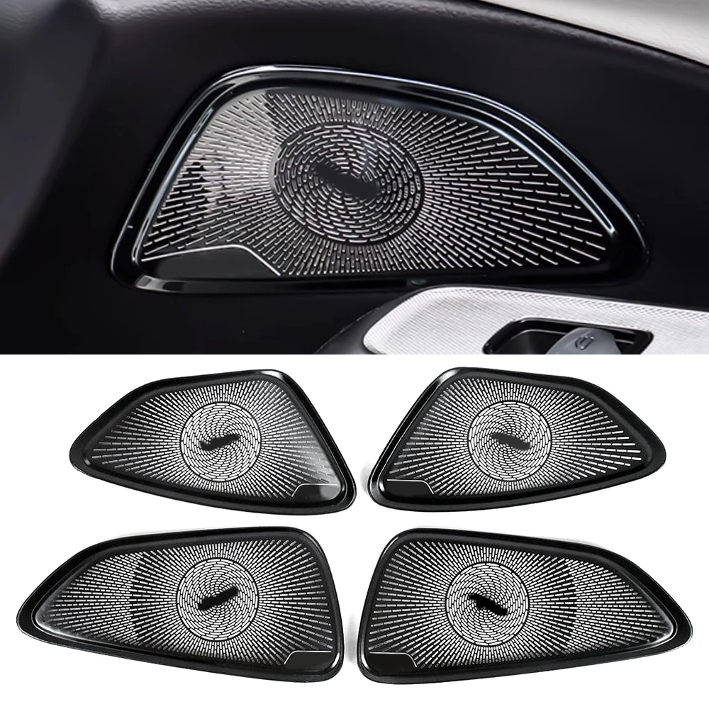 

For Mercedes-Benz E-Class W214 2023 2024 Car Audio Speaker Cover Loudspeaker Pad Trim Frame Sticker Stainless Interior Accessory