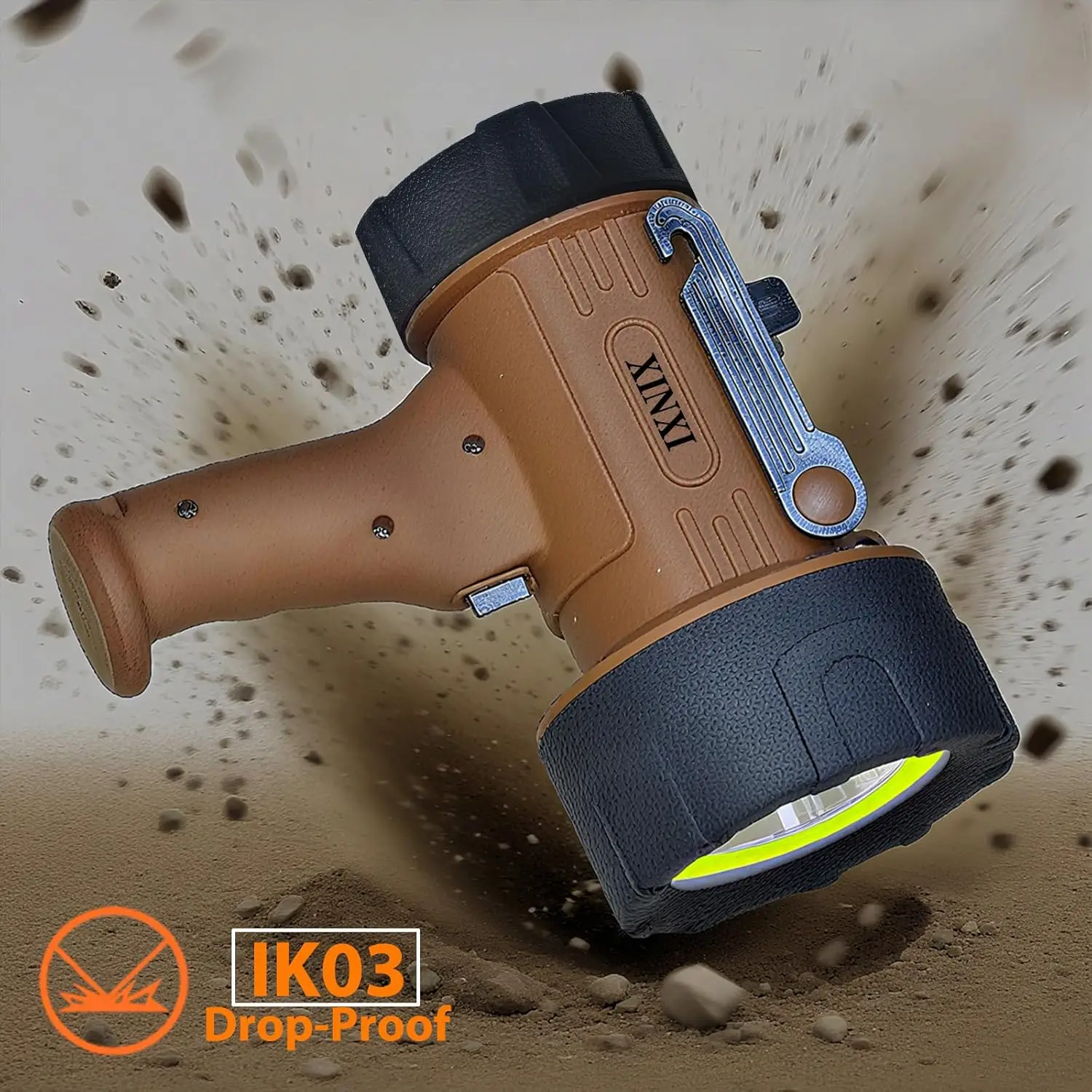 كشاف COB قابل لإعادة الشحن بقوة 1,000,000 لومن، مقاوم للماء IP67، مصباح يدوي محمول طويل مع فلتر أحمر للصيد والأسماك