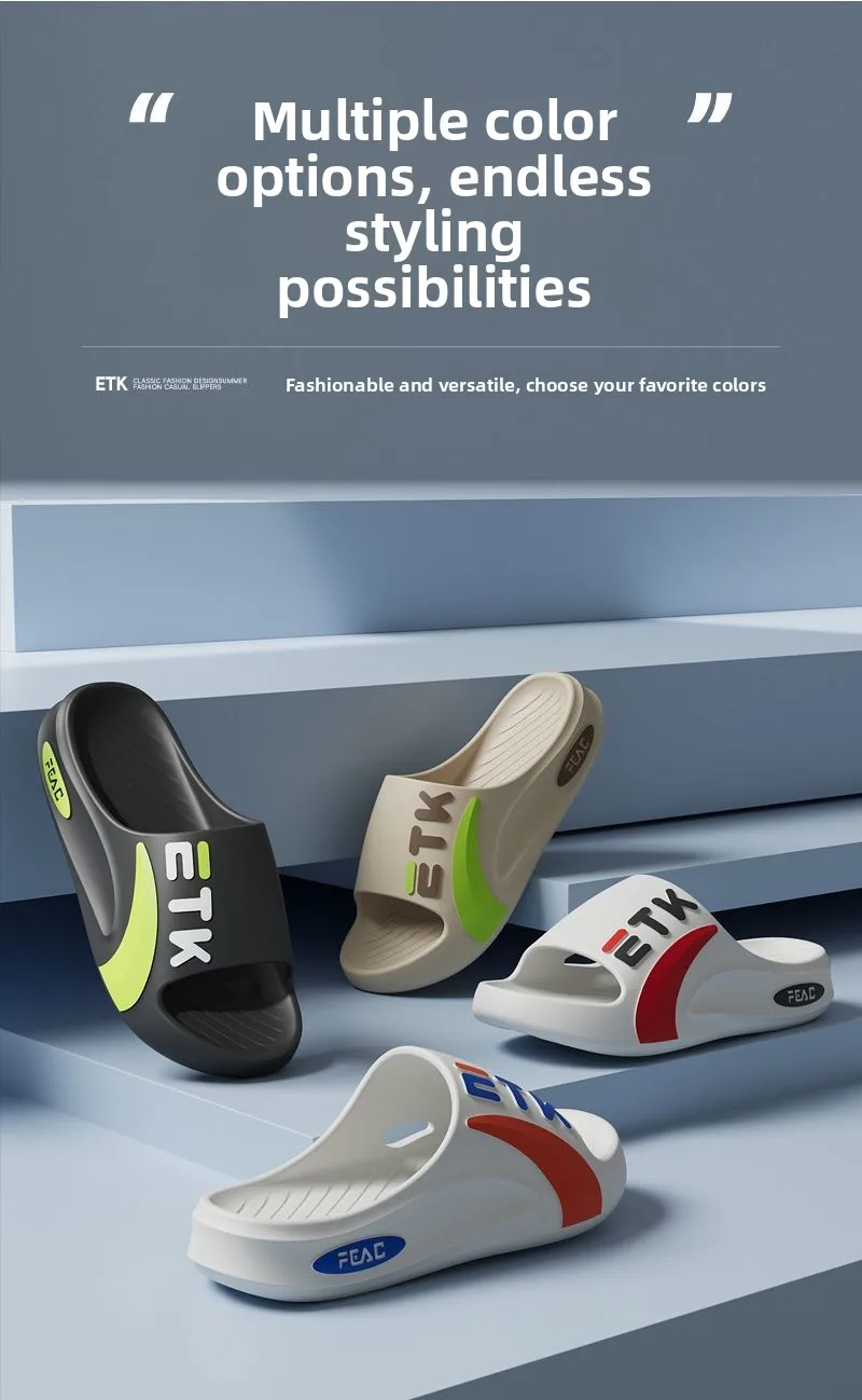 Pantuflas Deportivas para Hombre con Tacón Grueso para Verano, Playa, Baño, Antideslizantes, Juveniles, Modernas, Planas, de ...