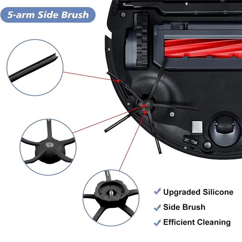 Para roborock s7, s7 +, s7 maxv, s7 maxv plus, escova lateral principal mop pano almofadas filtro hepa acessórios de substituição Parts-A58E