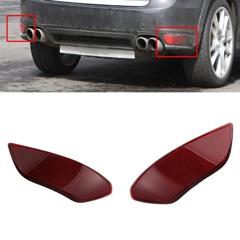 

2pcs Car Rear Bumper Left Right Trim Reflector Red Lens for Porsche Cayenne 2011 2012 2013 2014 95863110500 95863110600