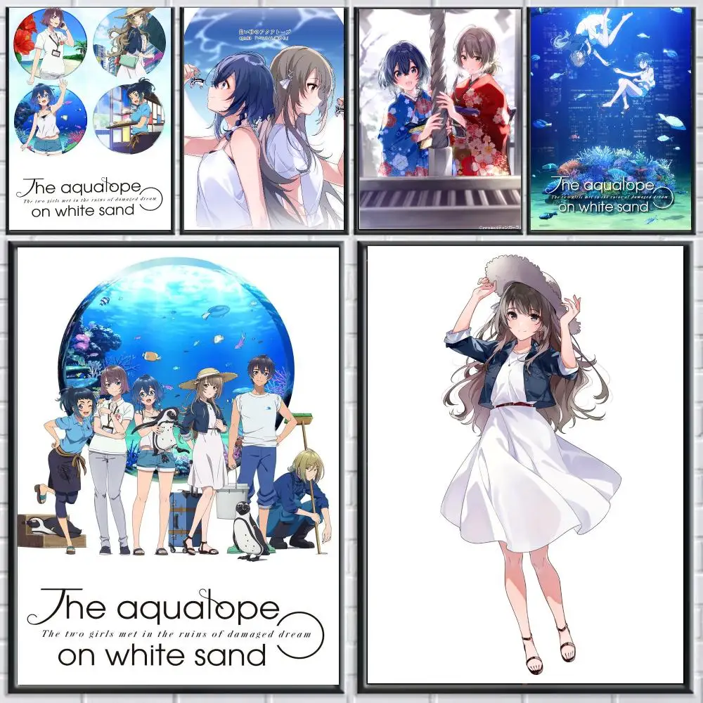 anime T-The Aquatope on White Sand-D Poster Peel and Stick Wall Art for Cafe Office Bar and Home Decoration