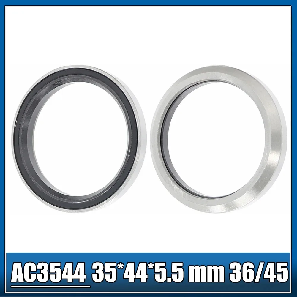 AC3544 AC3344 rodamientos para auriculares de bicicleta 2 uds 35*44*5,5 33*44*6 MM 36/45 grados acero cromado cónico superior inferior ACB is44 juego de rodamientos