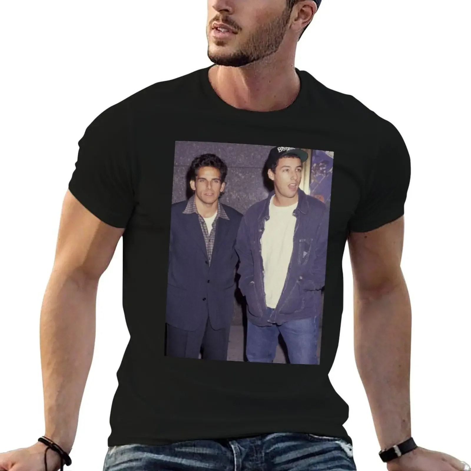 Adam Sandler and Ben Stiller T-Shirt boys whites vintage anime shirt t shirt for men