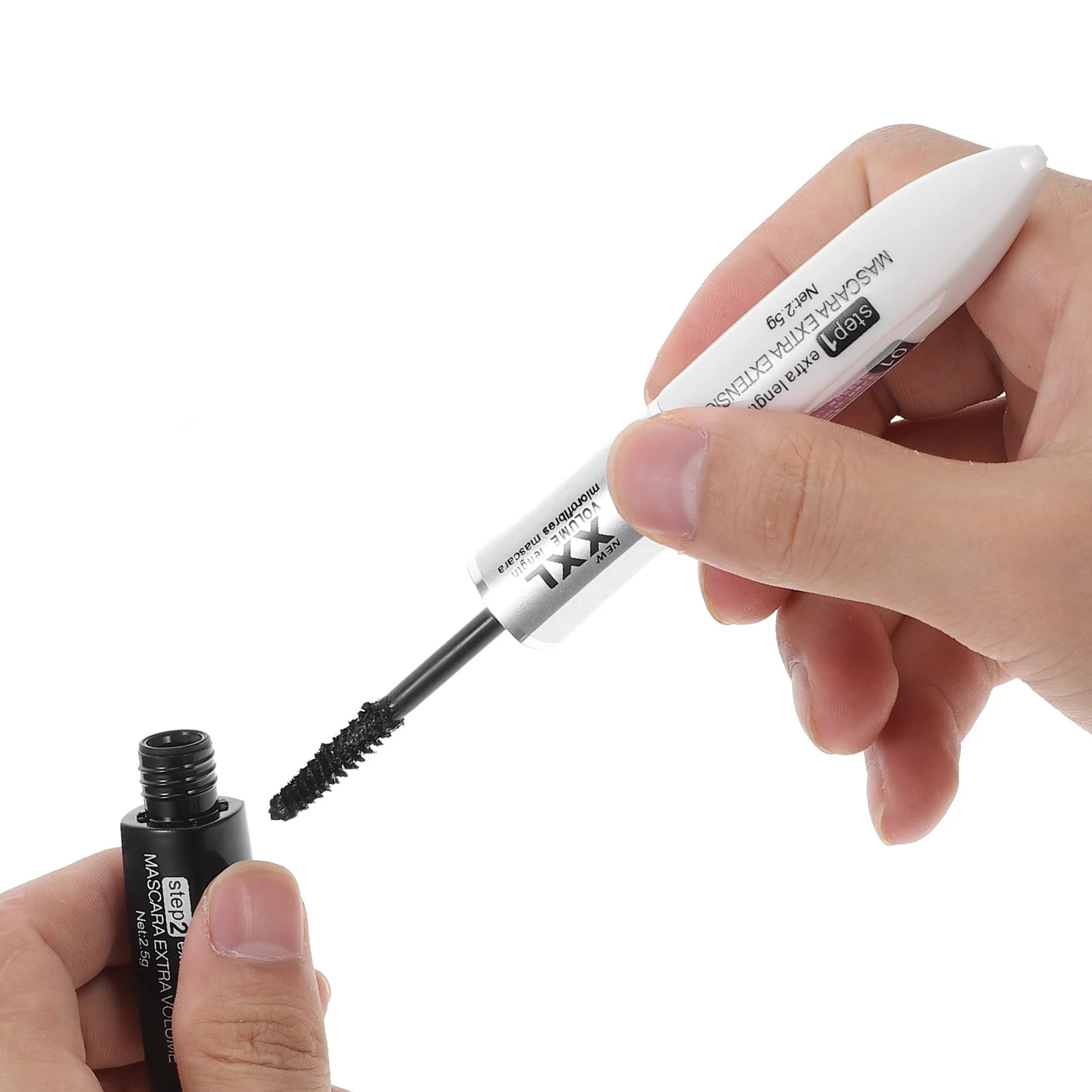 1Pcs Waterproof Lengthening Mascara Cream with Eyelash Fibers Buildable Volume Ideal for Party Wedding Cosplay