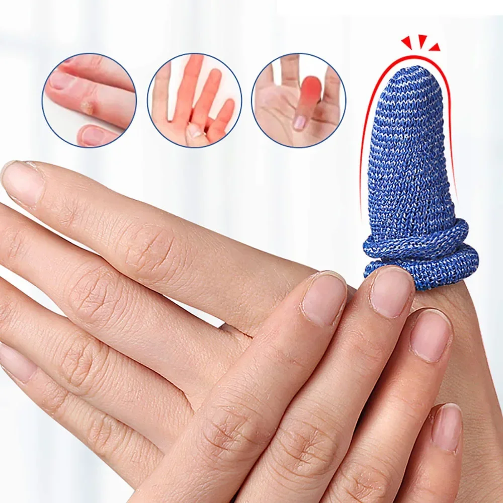 10Pcs Tubular Fingers Care Bandage Soft Cotton Finger Brace Sports Protective Bandage Multicolor Fingers Bandage Safety Survival