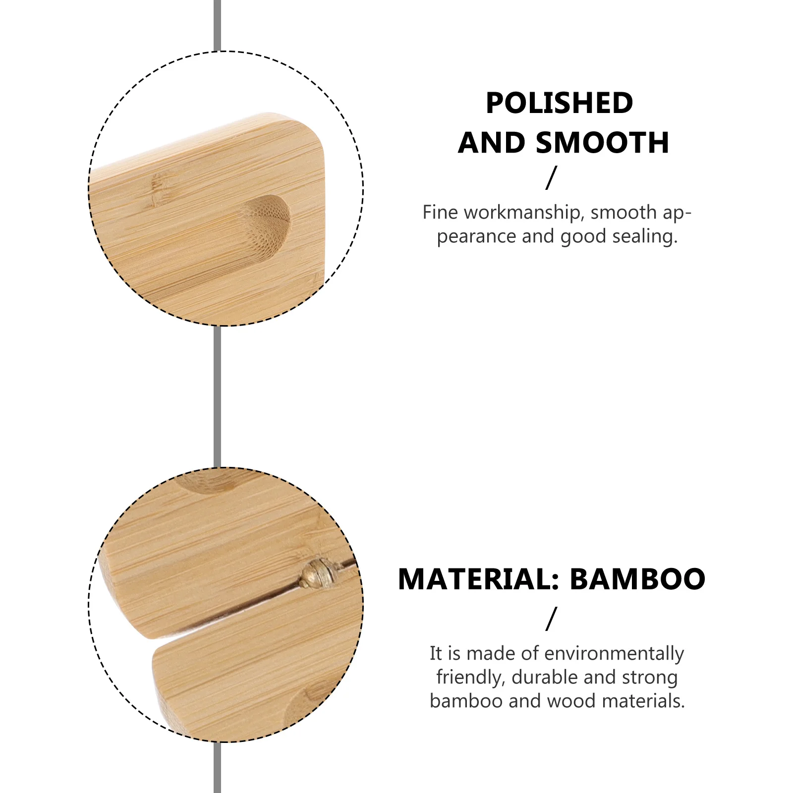 

1pc Wooden Stationery Box Single Pen Case Natural Compact Pencil Box For Students Travel Office Supplies Storage Gift