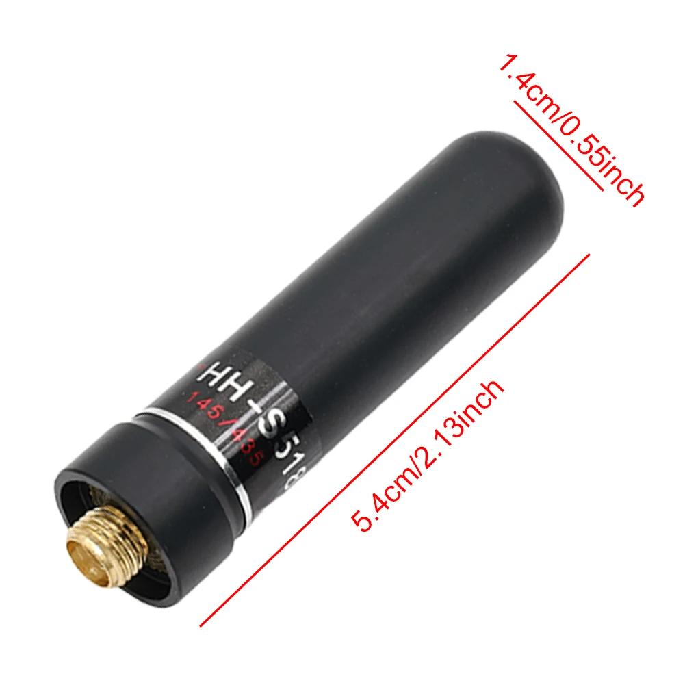 HH-S518 Stubby Antenna SMA-F UV 145/435 МГц Двухдиапазонная мини-антенна Двухчастотная антенна для Baofeng TYT Wouxun Icom Kenwood