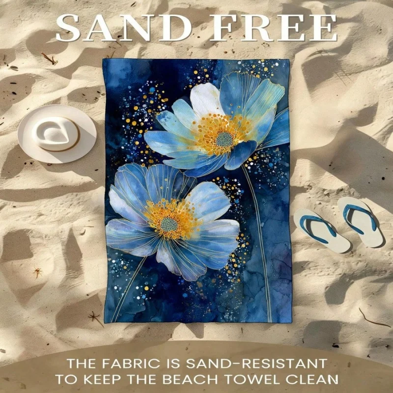 Newest Beach Towel Class of 2026 Grad Cap Star Print Beach Towel Graduation Gift Quick Dry Swimming Towel