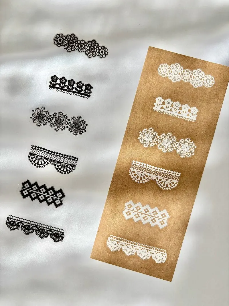 1 Loop Pion Vintage Fabric Ribbon Lace Washi PET Tape for Card Making Plan Scrapbooking DIY Decorative Sticker view 6