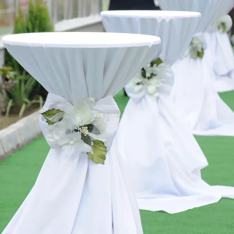 Elegant High-Drape Wedding Hotel Tablecloth for Special Events Coffee Table Cover Cocktail Table Cloth