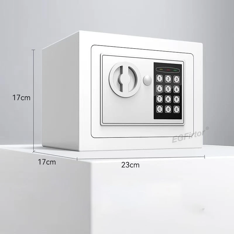 Caja de seguridad con contraseña montada en la pared, caja fuerte con llave antirrobo con alarma de seguridad para protección de joyas en efectivo en el hogar y la Oficina